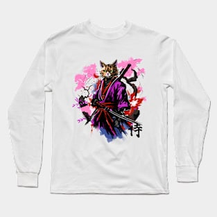 Samurai cat Long Sleeve T-Shirt